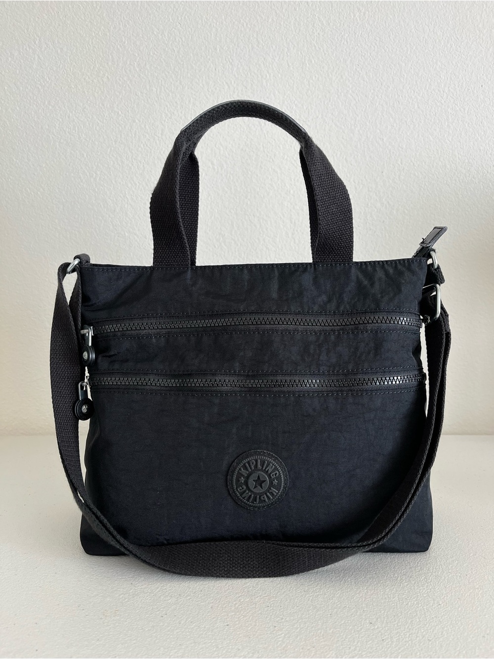 Kipling Miah Satchel Shoulder Bag in Black Tonal
